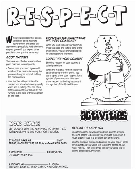Printable Respect Worksheets